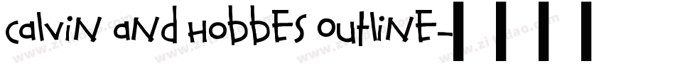 Calvin and Hobbes Outline字体转换